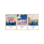 Wallity Huhu265 Cuadro Decorativo enmarcado 50 x 35 cm (3 Piezas)